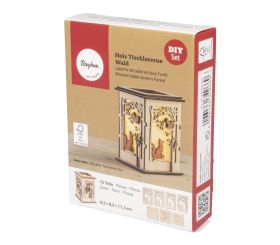 Holz Tischlaterne Wald, FSC Mix Credit