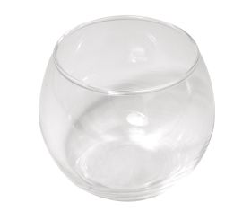 Glasgefäß, rund, 6,5 cm ø