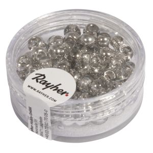 Rocailles metallic with big hol, 5.5mm ø