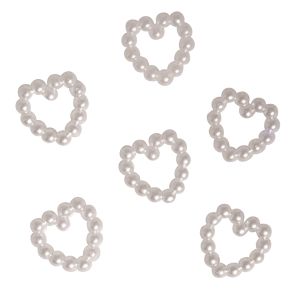 Plastic heart with pearls