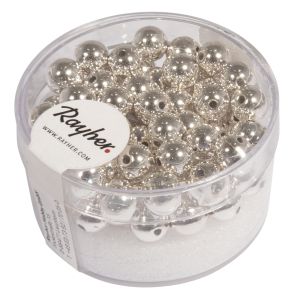 Plastic beads, 6 mm ø