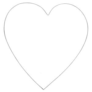 Wire heart 35cm ø
