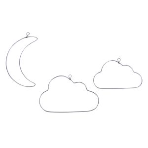 Draht Halbmond+Wolken