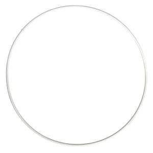 Metal rings, coated, white, 18cm ø