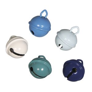 Deko-Metallglöckchen, blau Mix, 15mm ø