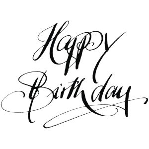 W. stamp Happy Birthday