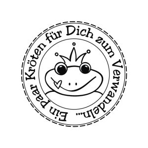 Stempel  Kröten zum Verwandeln , 3cm ø