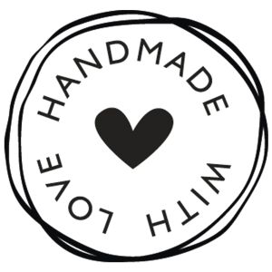 Stempel Handmade with love , 3cm ø