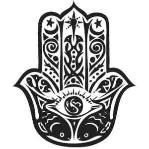 Stamp  Hamsa Hand , 3cm ø