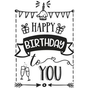 Stempel  Happy Birthday