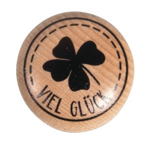 Stempel Viel Glück , 3cm ø