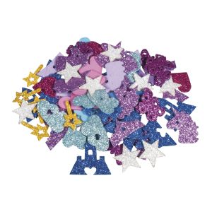 Foam rubber Tales mix Glitter