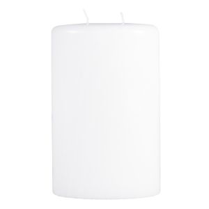 Oval candle with 2 wicks