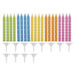 Birthday candles w.holder,in assort.col.