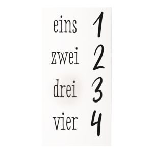 Transfer foil Advent numbers, 1-4