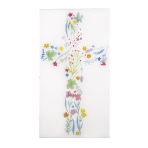Wachsmotiv Florales Kreuz