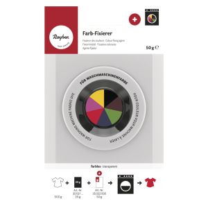 Colour fixer for washing machine paint