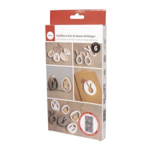 Silikon Gießform Eier + Hasen Anhänger