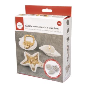 Silikon Gießformen Set Seestern+Muscheln