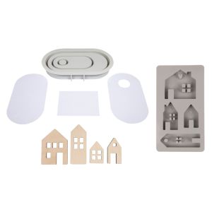 Silicone mould set Candle holder House