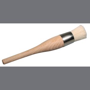 Round brush, white bristles