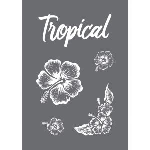 Screen-printing stencil Hibiscus