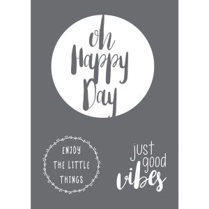 Screen-printing stencil Happy Day A4