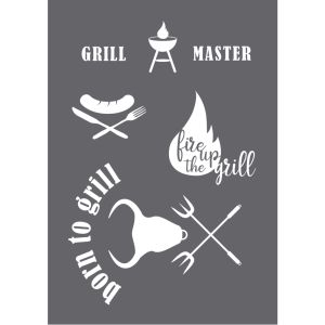 Siebdruck-Schablone Grill Master A4