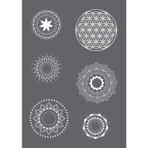 Siebdruck-Schablone Mandala A5