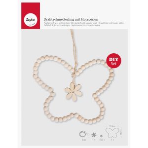 BP: Drahtschmetterling mit Holzperlen