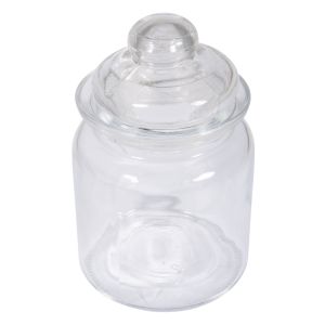 Glas Gefäß mit Glasdeckel, 8cm ø