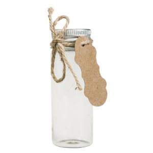 Glass jar w.metal screw-lid,  3cm ø