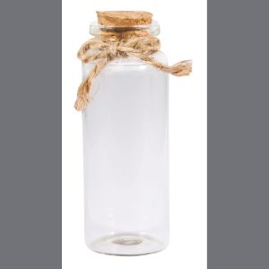 Glas Gefäß m. Kork Deckel, 3cm ø