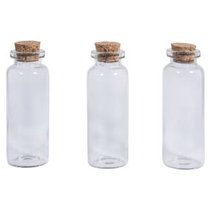 Glas Gefäß mit Kork Deckel, 2,3cm ø