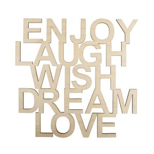 Holzschrift Enjoy,Laugh,Wish... FSC100%