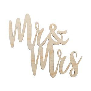 Holz Minischrift Mr&Mrs ,FSC Mix Credit