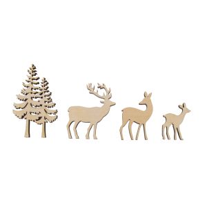 Holz Streudeko Hirsch, FSC Mix Credit