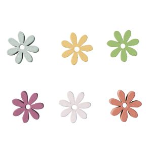 Wooden deco-shapes Blossoms, 1.8cm ø