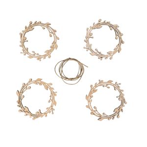 Wood decor.wreath, FSC Mix Credit, 8cm ø