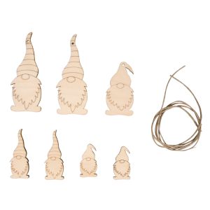 Wood dec.Gnomes, FSC Mix Credit, sort.