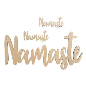 Holz Schrift Namaste , FSC Mix Credit