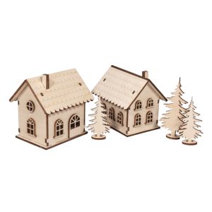 Wood kit Light up houses, FSC Mix Credit