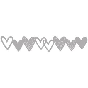Punching template: Garland of hearts