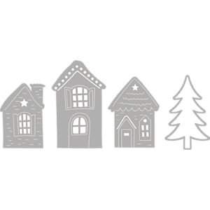 Punching template Winter Houses