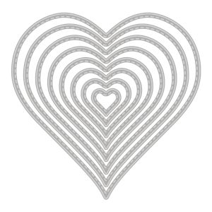 Punch template Heart, topstitch