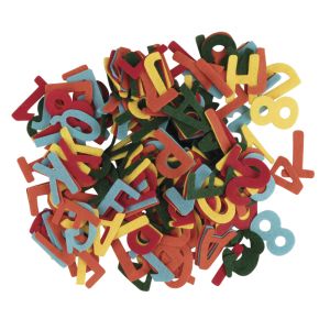 Filz-Buchstaben und Zahlen
