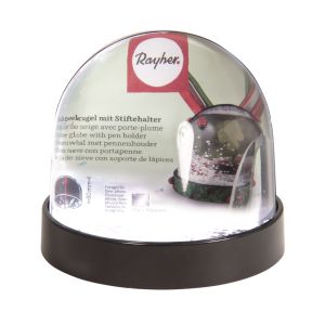 Snow globe with pen holder