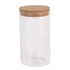 Glass jar with cork lid, 9.5cm ø
