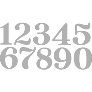 Punching stencil Set: Big Numbers