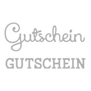 Stanzschabl. Set:  Gutschein